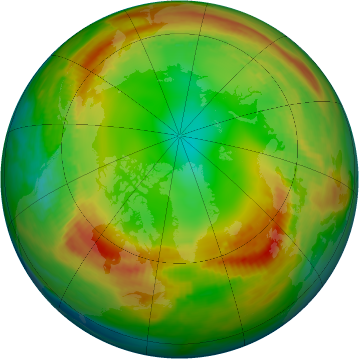Arctic ozone map for 26 January 1984